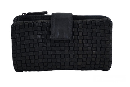 Ekskluzywny portfel z miękkiej skóry - Czarny