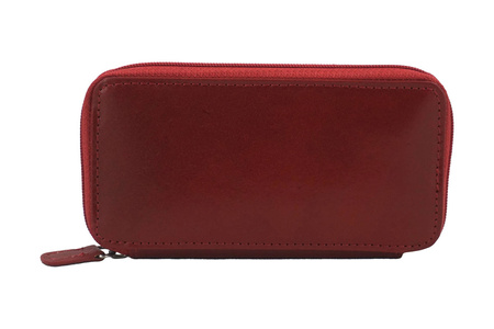 Skórzane etui na klucze - Czerwone