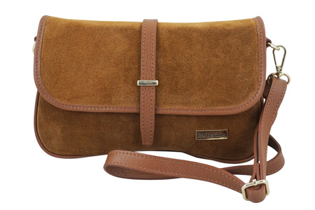 Zamszowa torebka damska Barberinis - Brązowa jasna