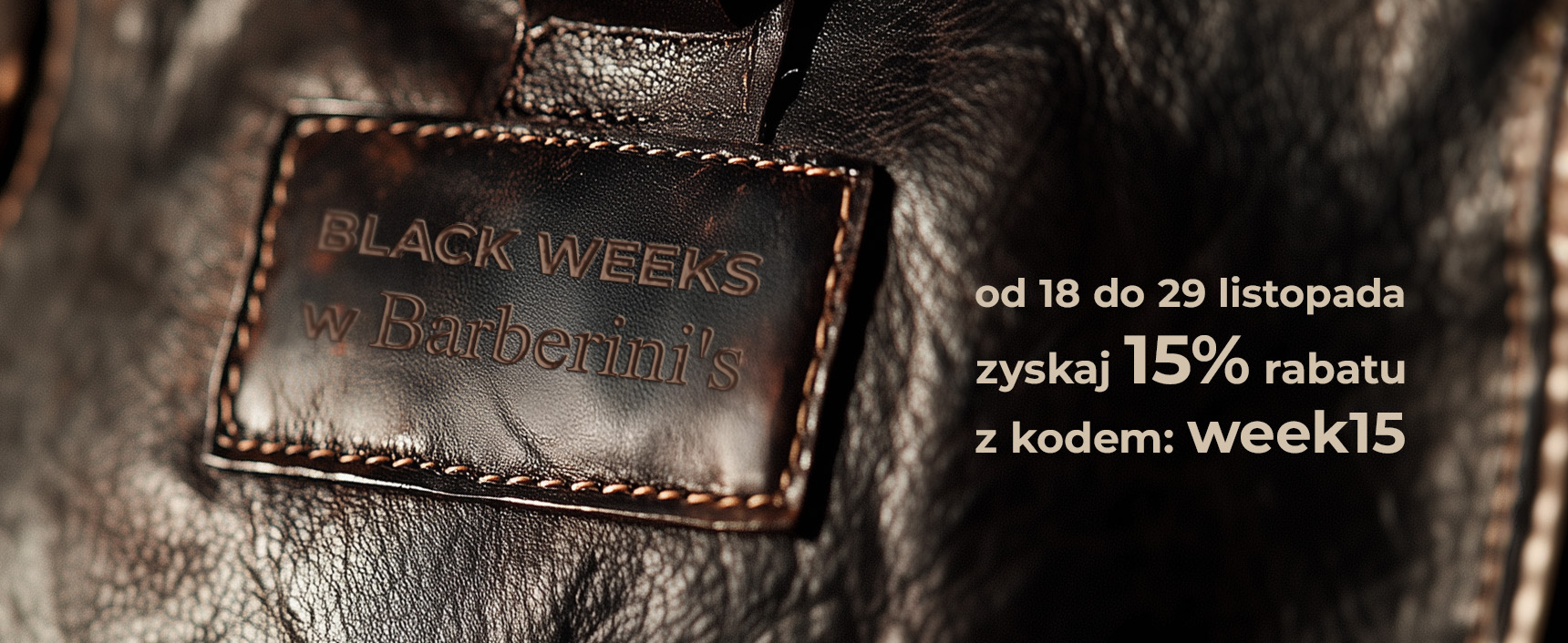 Black Weeks – 15% zniżki na stylowe skórzane torebki w Barberini's | Promocja do 29 listopada