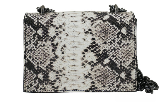 Torebka z motywem skóry węża - Beżowa 