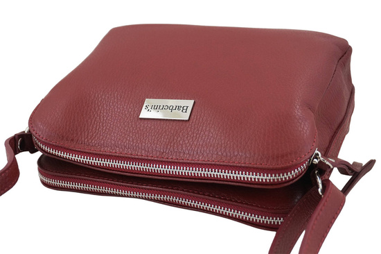 Torebka skórzana damska włoska - Czerwona