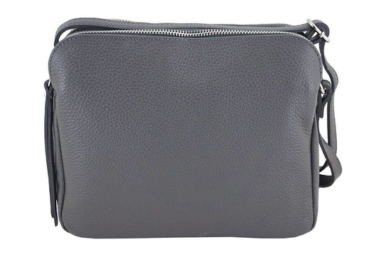 Torebka skórzana damska włoska - Bordowa