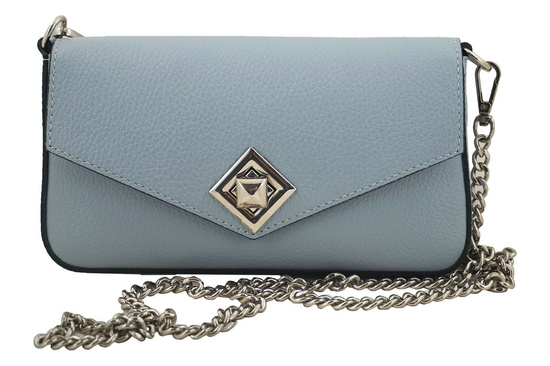 Modna torebka skórzana włoska - Błękitne