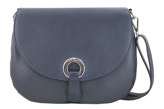 Duża torebka listonoszka ze skóry - Czerwona