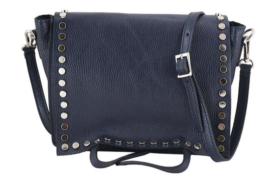 Torebka - listonoszka damska skórzana Barberini's - Granatowa