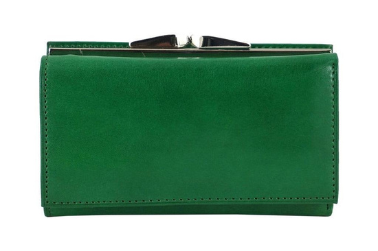 Portfel damski klasyczny skórzany - Niebieski