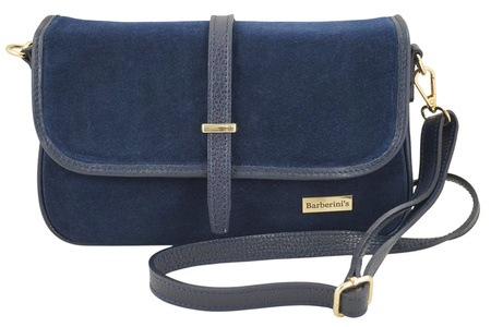 Zamszowa torebka damska Barberinis - Granatowa
