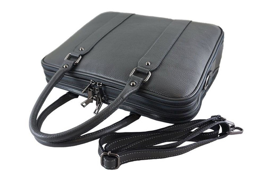 Aktówka skórzana damska - Barberini's - Granatowa 