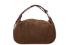 Elegancka torebka zamszowa na ramię - Brązowa