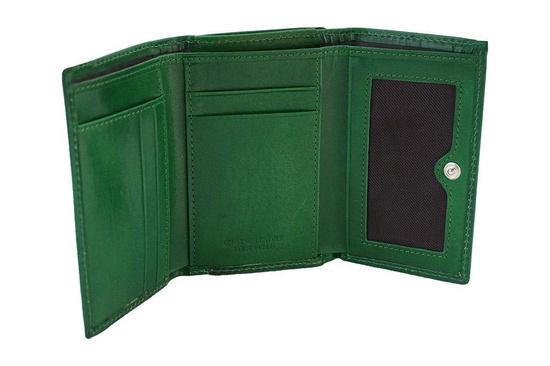 Portfel damski klasyczny skórzany - Niebieski