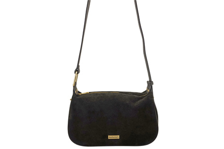 Elegancka torebka zamszowa na ramię - Brązowa ciemna 