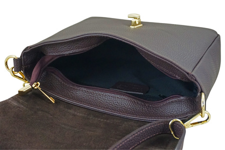 Torebka Barberinis ze złotym zapięciem - Brązowa ciemna