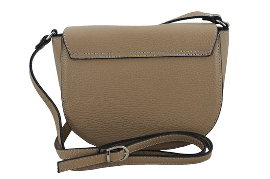 Damska skórzana listonoszka włoska - Beżowa