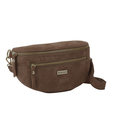 Zamszowa nerka damska Barberinis - Beżowa ciemna