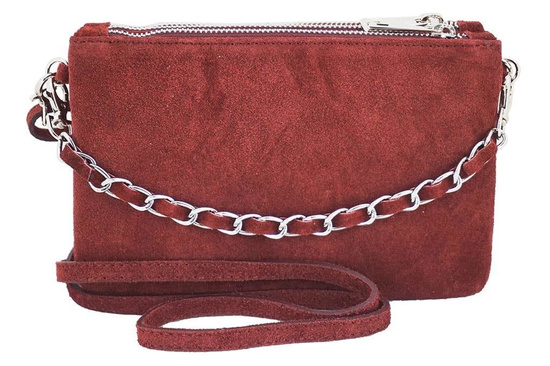 Barberini's - listonoszka zamszowa - Różowa pudrowa