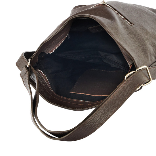 Torebka plecak z zamszem - Brązowa ciemna 