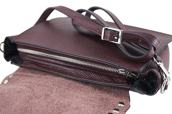 Torebka - listonoszka damska skórzana Barberini's - Granatowa