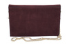 Stylowa kopertówka zamszowa Barberinis - Bordowa 