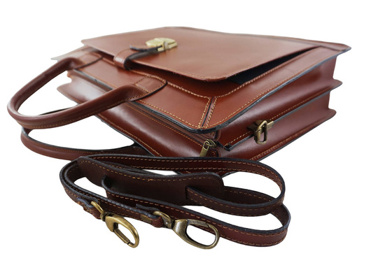 Aktówka męska skórzana Barberinis - Brązowy 