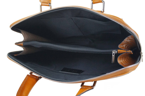 Torba na laptopa damska skórzana Barberinis - Brązowa jasna