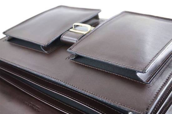 Aktówka męska skóra naturalna Barberinis - Brązowa