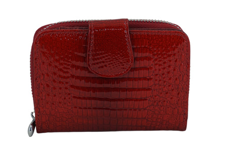 Ekskluzywny portfel damski lakierowany - Czerwony