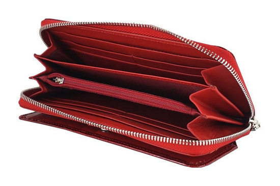 CONTI - elegancki portfel damski - Granatowy 