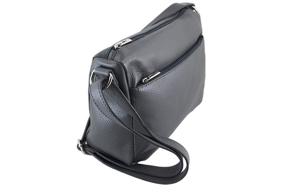 Torebka ze skóry naturalnej - listonoszka Bordowa