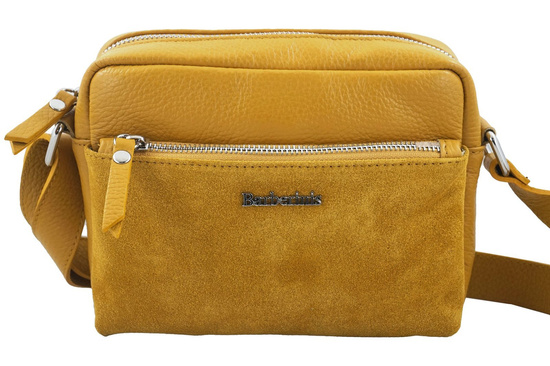 Listonoszka na szerokim pasku Casual - Czarna 