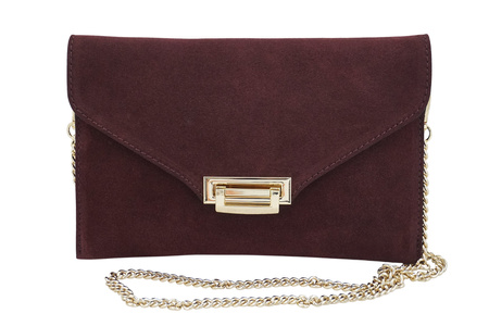 Stylowa kopertówka zamszowa Barberinis - Bordowa 