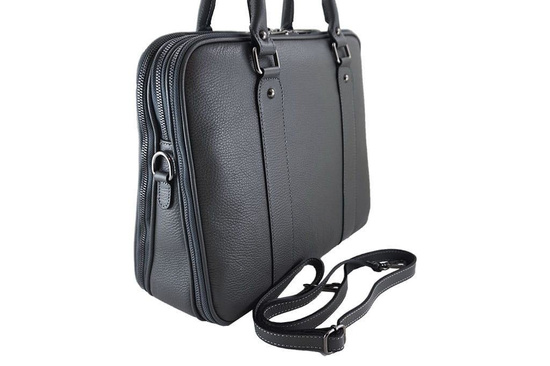 Aktówka skórzana damska - Barberini's - Czarna