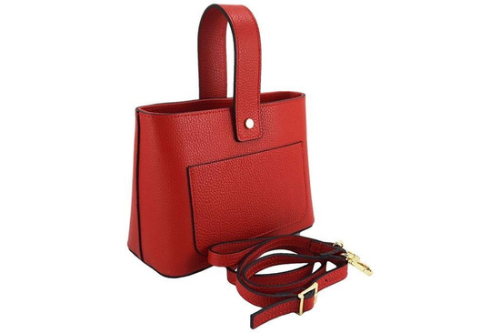 Torebki skórzane listonoszki - Barberini's - Szara ciemna 