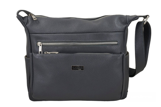 Codzienna i praktyczna torebka na ramię - Szara ciemna