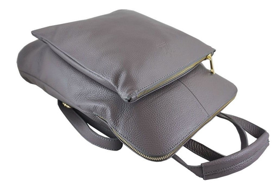 Modny plecak skórzany - Barberini's - Bordowy 