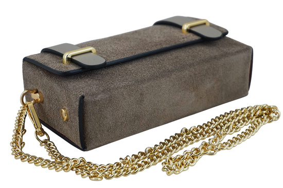 Zamszowa torebka Barberinis wizytowa - Beżowa  