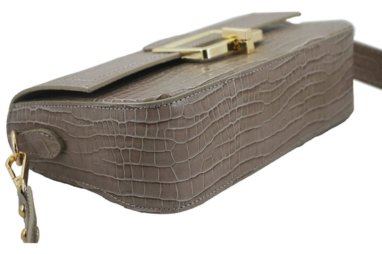 Wizytowe torebki z ozdobnym zapięciem - Beżowa 