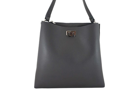 Duża torba damska skórzana na ramię jasnobrązowa