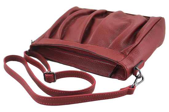 Modna marszczona torebka damska - Szara ciemna 