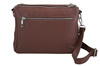 Codzienna torebka ze skóry naturalnej z zamszem - Brązowa