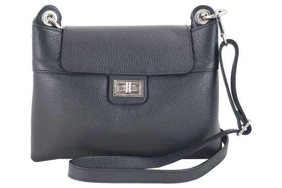 Torebka damska skórzana crossbody - Granatowa