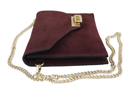 Stylowa kopertówka zamszowa Barberinis - Bordowa 