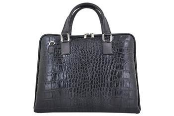 Torba na laptopa damska skórzana Barberinis - Czarna