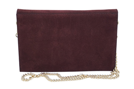 Stylowa kopertówka zamszowa Barberinis - Bordowa 
