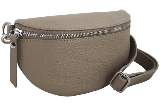 Saszetka / nerka skórzana młodzieżowa - Beżowa