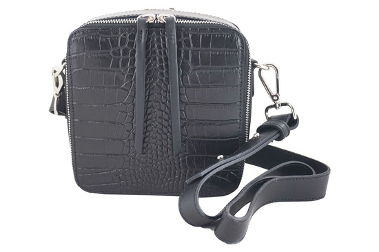 Listonoszka CROCO z szerokim paskiem - Beżowa ciemna 