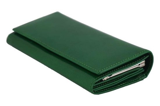 Skórzany portfel damski - Fuksja 