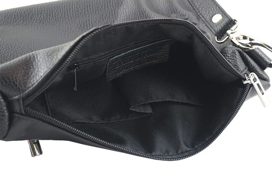 Torebka ze skóry naturalnej - listonoszka Bordowa