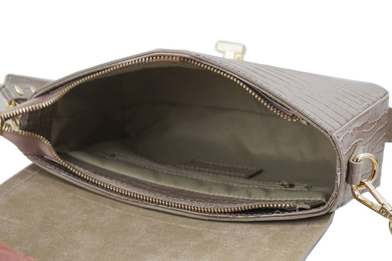 Wizytowe torebki z ozdobnym zapięciem - Beżowa 