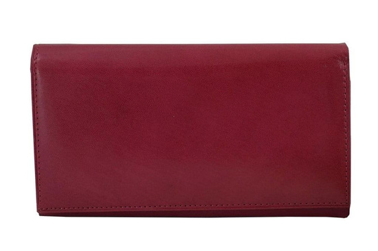 Skórzany portfel damski - Czarny 